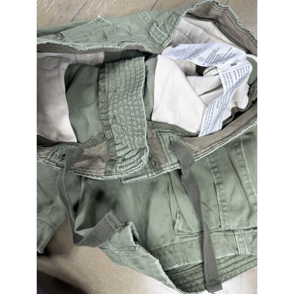 Vtg Abercrombie Fitch Cargo Shorts Mens Size 32 Green Thrashed Y2K Distressed - Picture 11 of 12